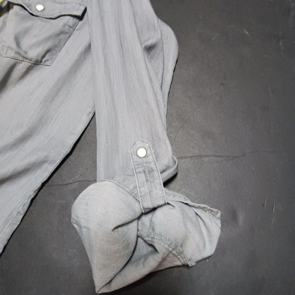 HOUSTON RODEO EDITION MAGELLAN gray Tencel blend shirt, S - Picture 9 of 14